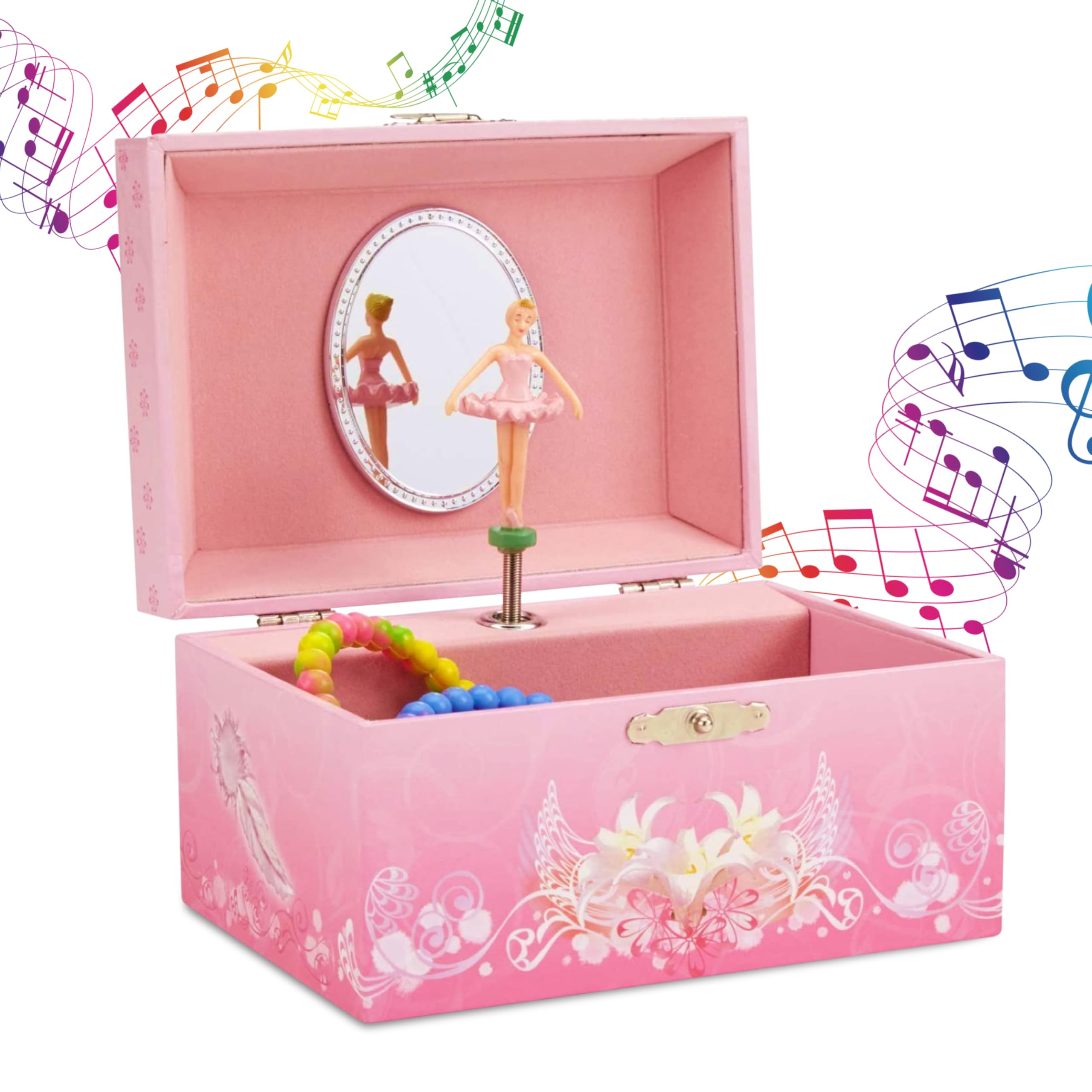 Jewelkeeper Girl's Musical Jewelry Storage Box with Spinning